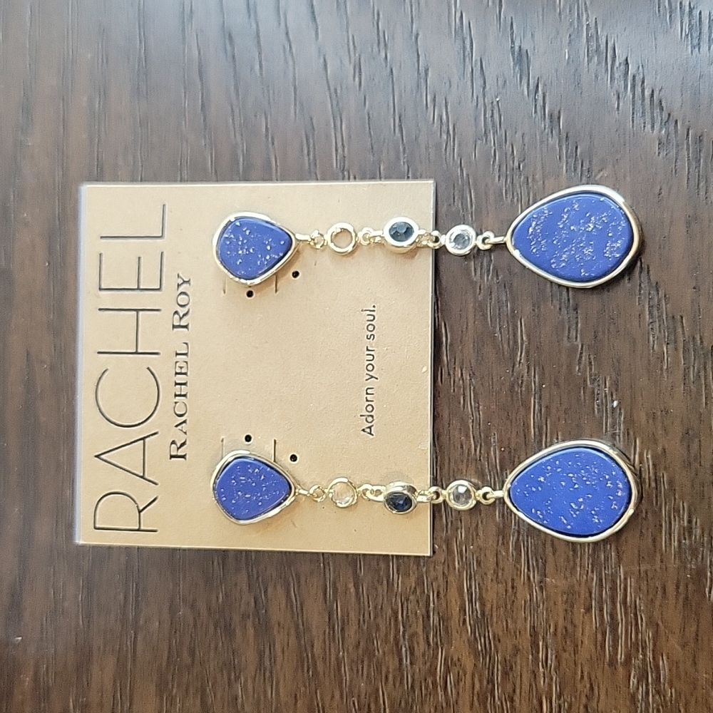 Rachel Roy Gold-Tone Crystal & Stone Drop Earrings